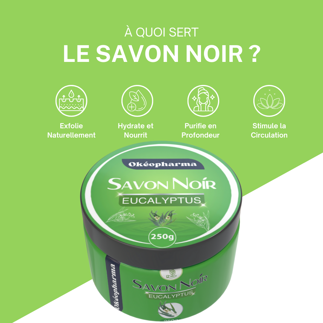 Savon Noir à l'huile essentiel d'Eucalyptus