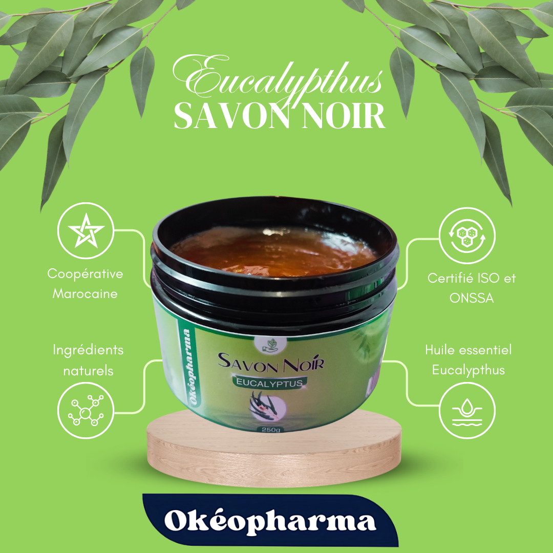 Savon Noir à l'huile essentiel d'Eucalyptus