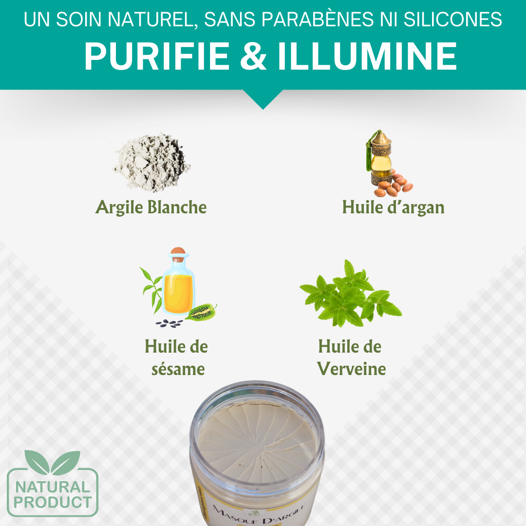 Masque Argile Blanche Hydratant