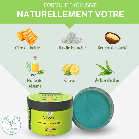 Masque visage purifiant Citron & Tea Tree
