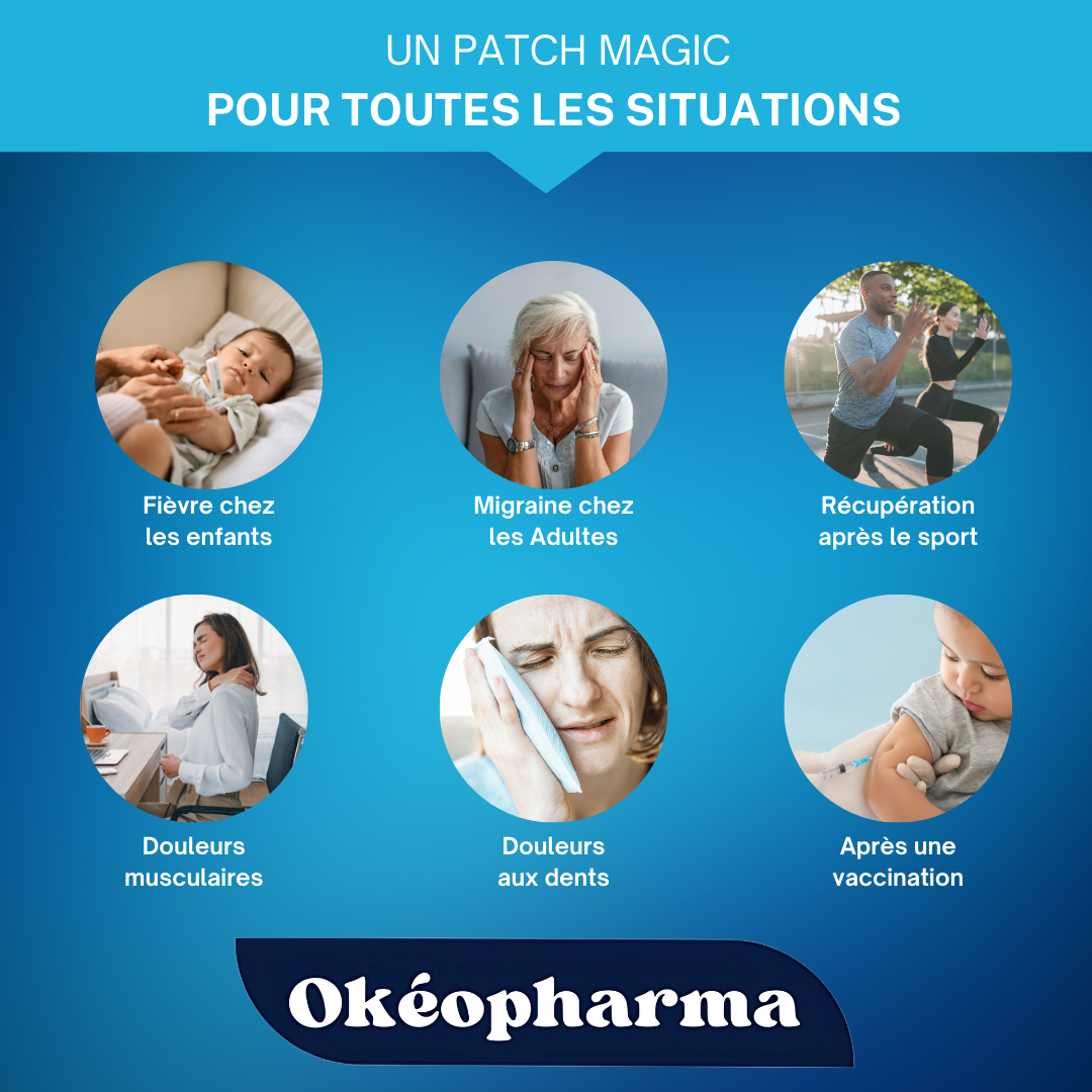 Patchs Refroidissants pour fièvre et migraine