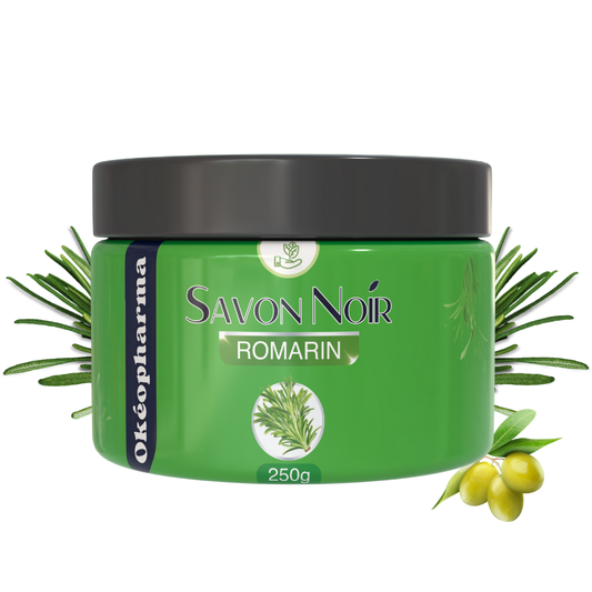 Savon Noir à l'huile essentiel de Romarin